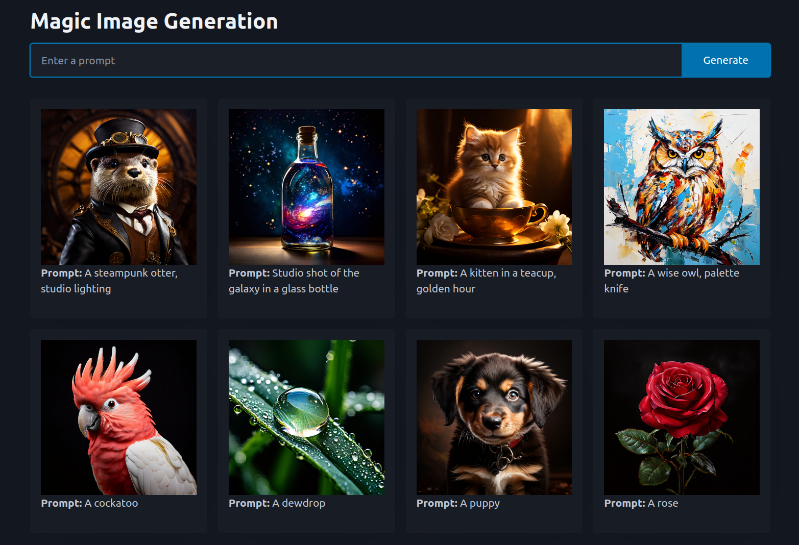 Image Generation UI